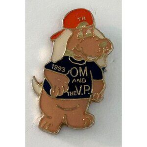 Vintage Odyssey of the Mind Pound Puppy Tennessee Lapel Pin Orange Hat